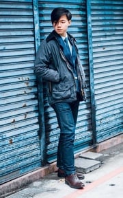Barbour＋丹寧西裝