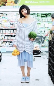 NET 條紋襯衫的穿搭
