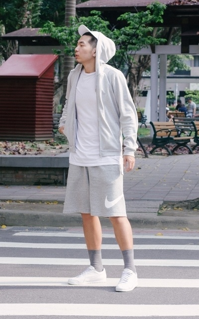 Sporty Look with Gray Socks