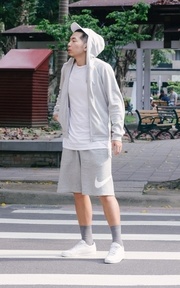 Sporty Look with Gray Socks