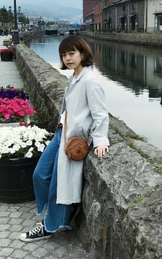時尚穿搭：春天的小樽運河