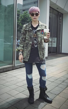 迷彩女