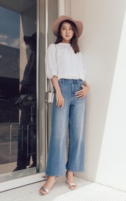 BB x Uniqlo 360度全方位美腿寬褲