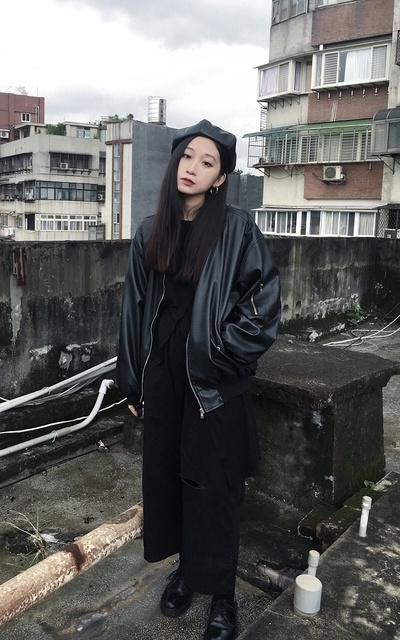 皮質貝蕾帽穿搭