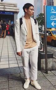 棉麻西裝