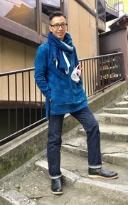 舒服的清水寺，入境隨俗掛個狐狸面具 XD