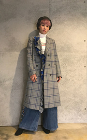 格紋女