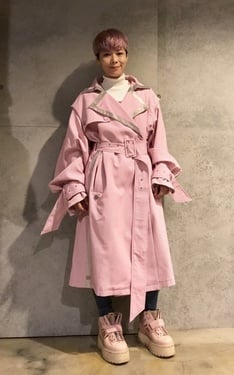 oversize pink coat