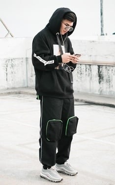 black outfit