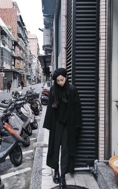 長板針織外套穿搭