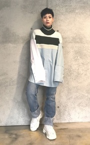 拼接襯衫