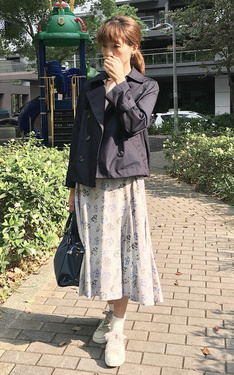 花朵印花x緹花裙