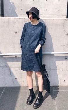 牛仔連身裙