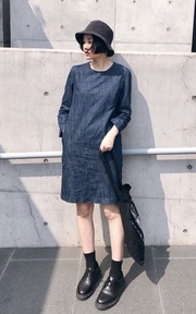 牛仔連身裙