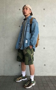 牛仔+迷彩