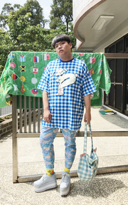 藍色格子の胖子