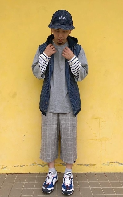 格紋X直紋X格紋