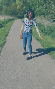 A walk after visiting the pub next door. 