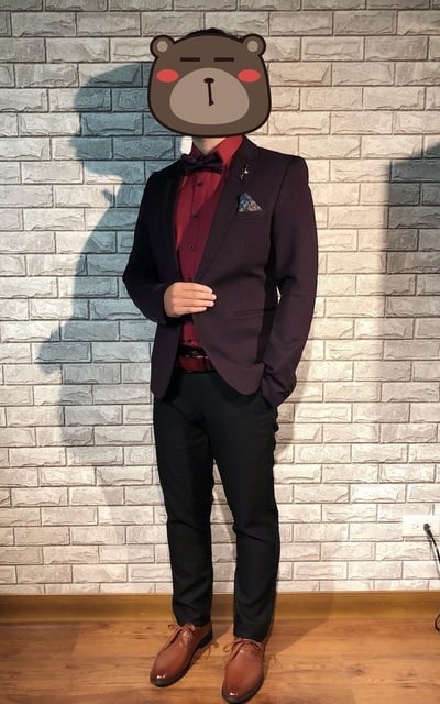各種紅色的西服搭配