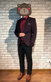 各種紅色的西服搭配