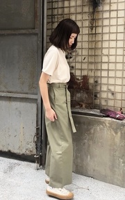 抹茶擂茶寬褲