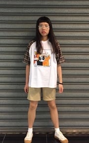 喵喵黑糖鬆餅插肩袖