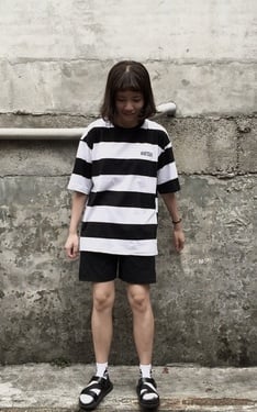 黑白寬條紋