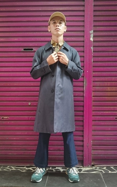 暗藍窗型格紋