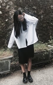  不對稱長短裙