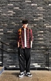 時尚穿搭：紅格