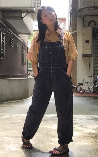 率性工人吊帶褲
