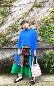 藍綠花の胖子