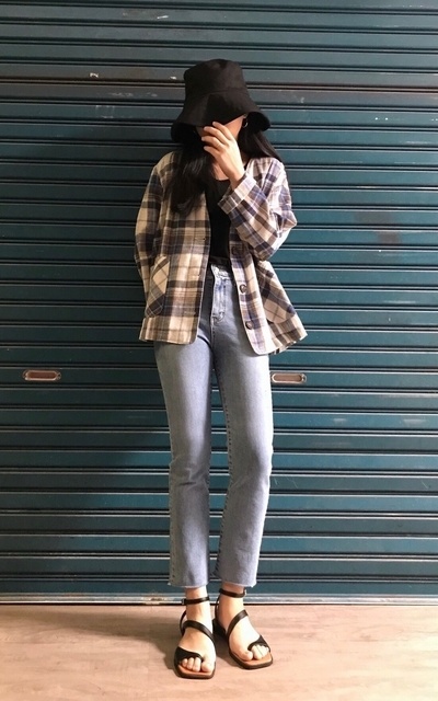 清爽格紋*牛仔