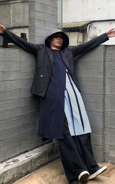 條紋多層次穿搭