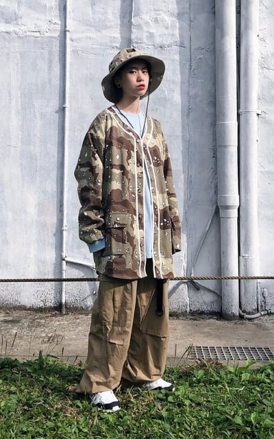 沙漠迷彩棒球衫
