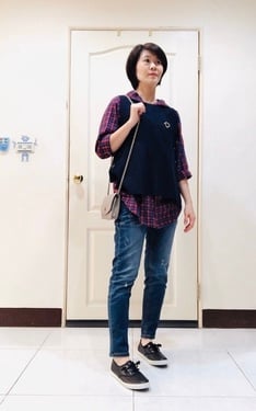 紅+藍+牛仔