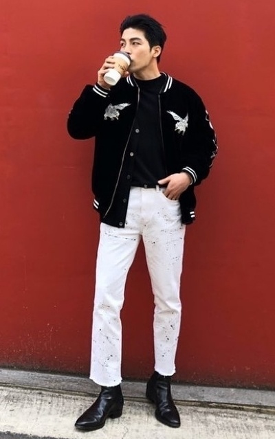 white cream jeans customizing