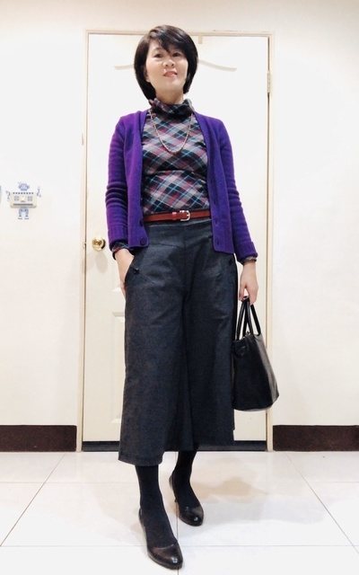 格子+紫+灰