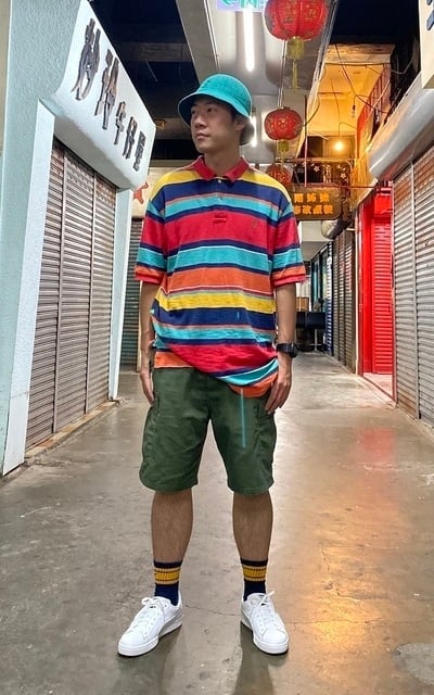 七彩POLO衫