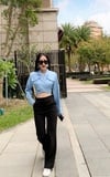 時尚穿搭：crop top suit