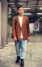 Brown suit