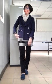 藍白黑搭配