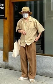一套秋天色系の搭配