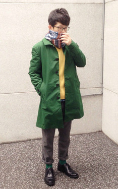 Frozen Day ☂n Postman Green Coat 