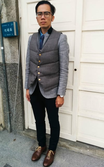 Vest over jacket