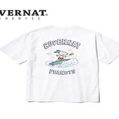 COVERNAT 的 CXPEANUTS 70TH SURFING SNOOPY TEE WHITE