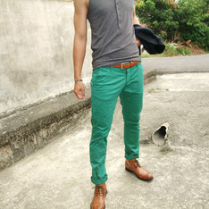 IMPERIAL 的 藍綠色輕薄休閒褲