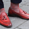 ZARA 的 紅色紳士襪