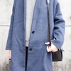 藍色羊毛大衣
