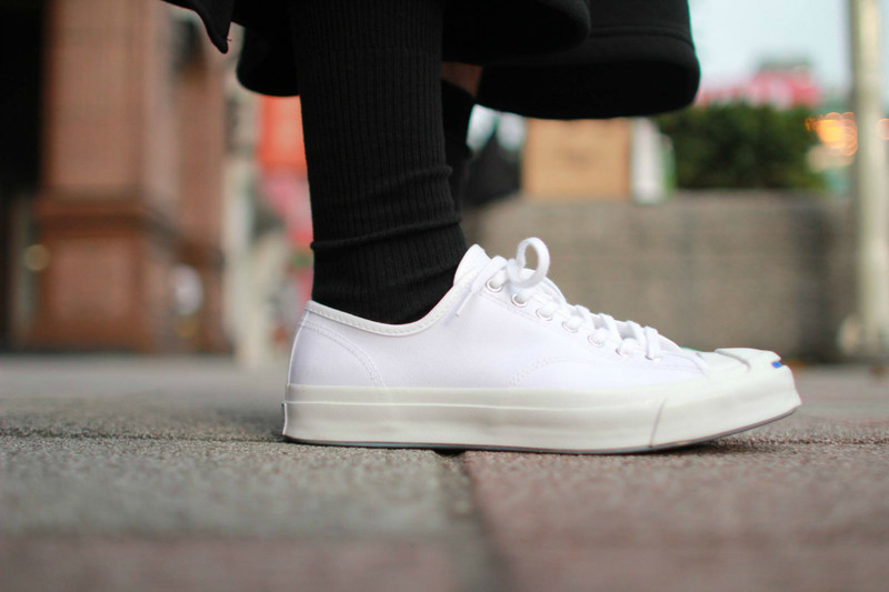 Converse Jack Purcell Signature開口笑帆布鞋的穿搭資訊 Dappei
